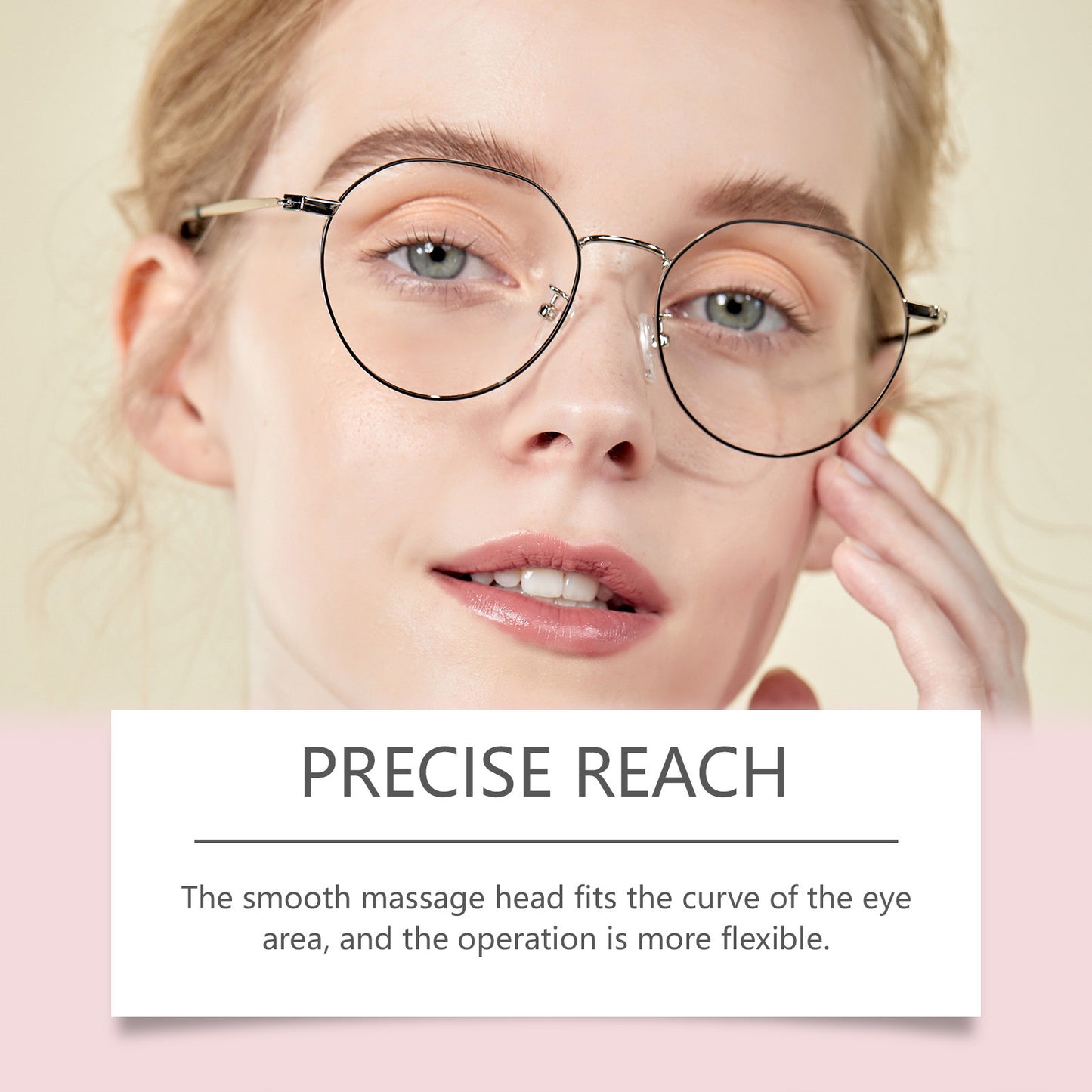 KRSTL.™ Red Light Eye Cream — Under Eye Treatment with Peptide Massager