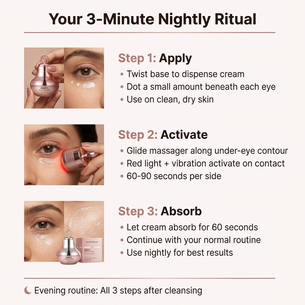 KRSTL.™ Red Light Eye Cream — 3-in-1 Under Eye Treatment
