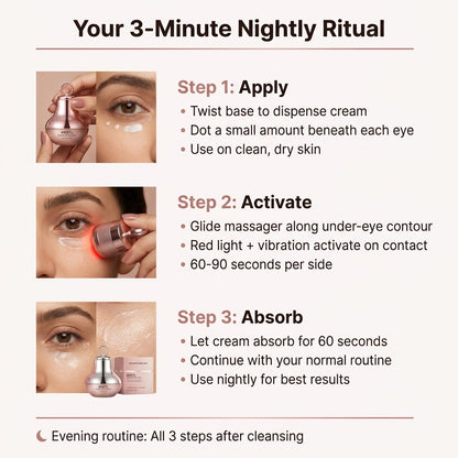 KRSTL.™ Red Light Eye Cream — 3-in-1 Under Eye Treatment